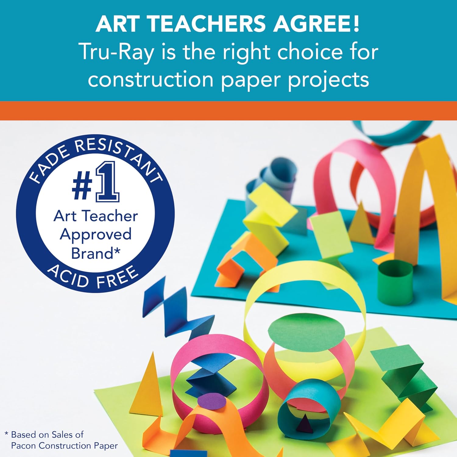 Tru-Ray Construction Paper. 10 Vibrant Colors. 9 x 12. 50 Sheets - Image 5