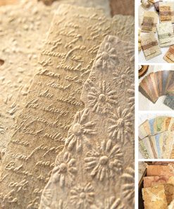 168Pcs Textured Scrapbook Paper Kit - Embossed Rice Decoupage Paper Mixed Media for Scrapbooking Supplies Junk Journaling Cards Making Collage. Vintage 6 Pack DIY Decorative Materials Craft Gifts
